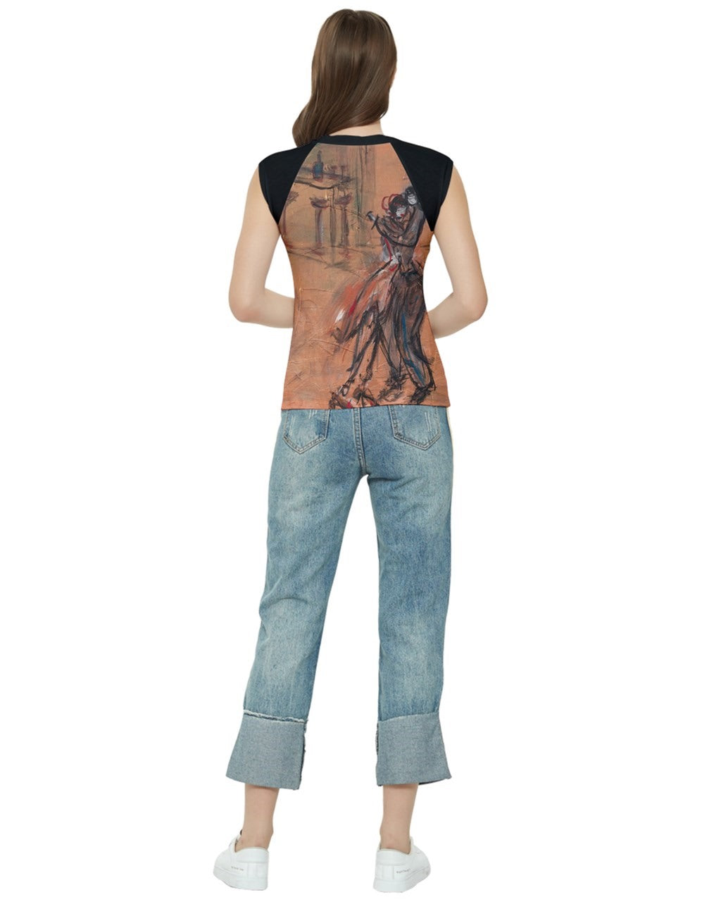 Feel the Movement: Leeorah's Dancers Captured on this Stylish Tee.Back View